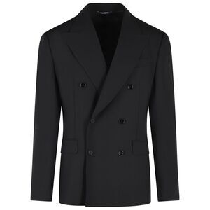Dolce & Gabbana Black Virgin Wool Blazer Men